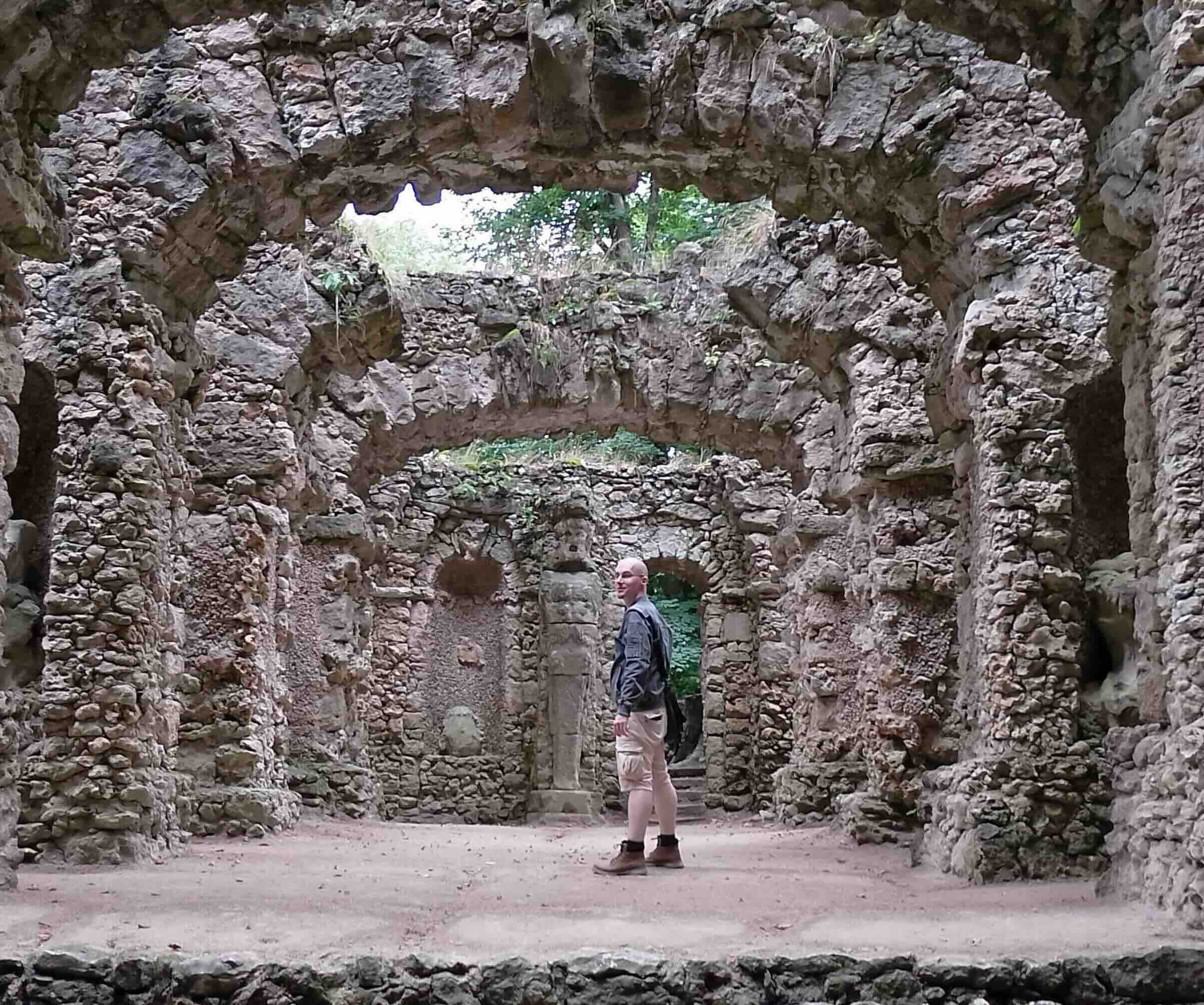 The author in a ruin